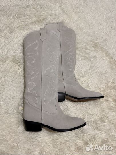 Сапоги женские натуральная замша 37