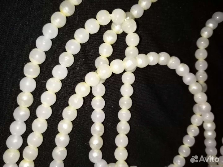 Бусы перламутр