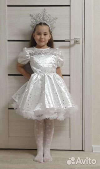 Костюм платье и корона снежинка