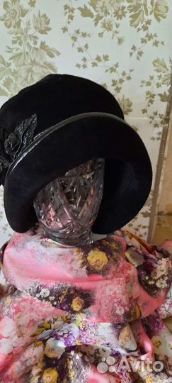 Шляпа замшевая женская