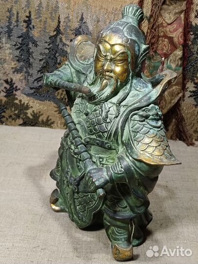 Статуэтка воин богатырь бронза