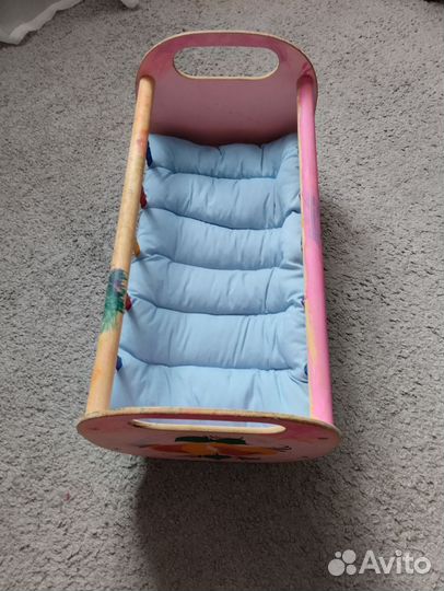 Кровать-качалка для кукол, большая