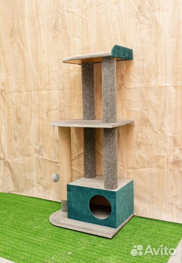 Игровой комплекс для кошки домик и когтеточка