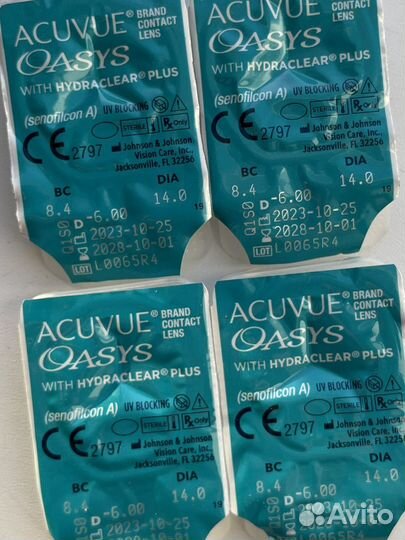 Линзы acuvue oasys - 6.0