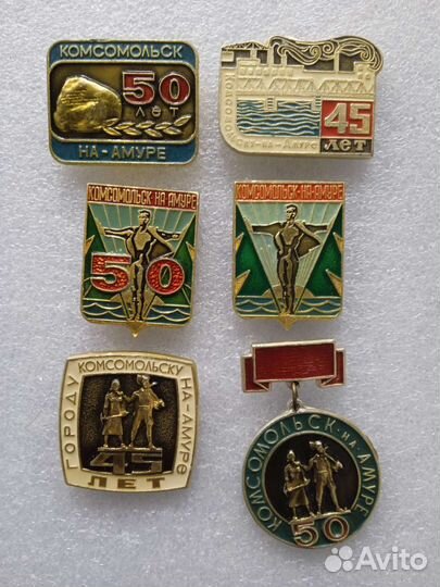 Значки 6шт цена за все