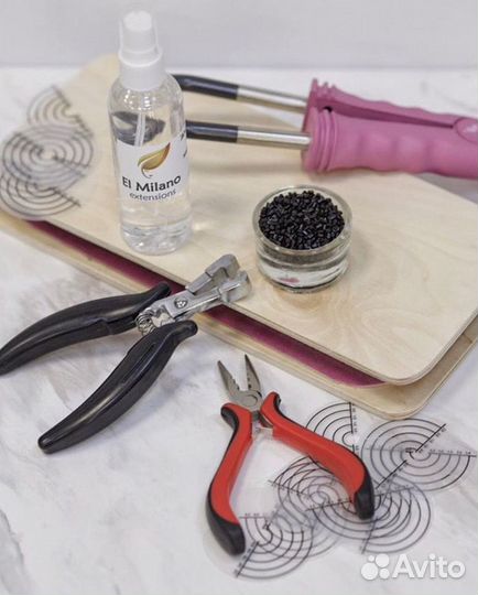 Набор мастера по наращиванию волос и кератин