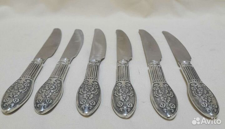 Винтажный набор столовых ножей рмз