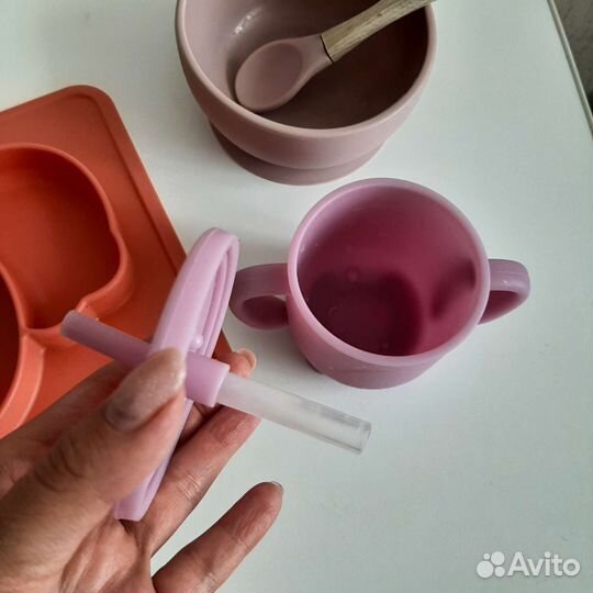 Набор детской силиконовой посуды