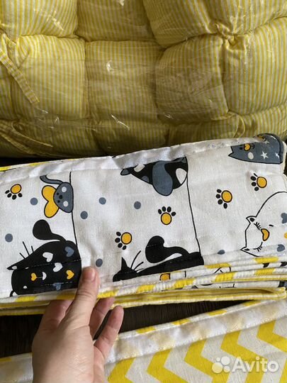 Бортики на липучках детские в кроватку