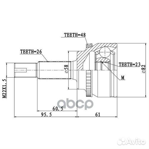 ШРУС наружный перед прав/лев Z87071R Zikmar