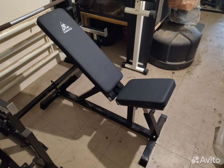 Скамья, стойки, шанга, гантели 80кг