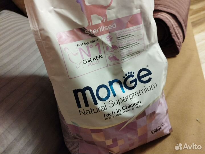 Monge сухой корм для кошек, с курицей 1,5 кг