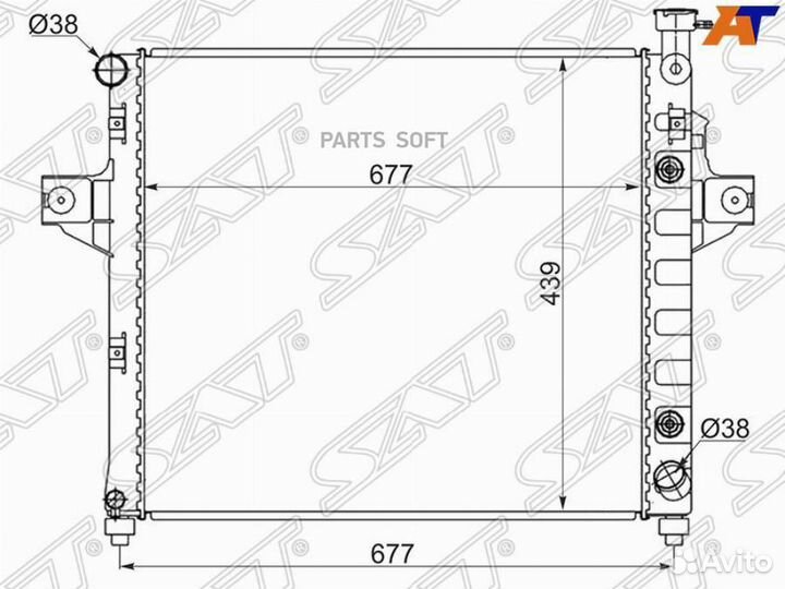 Радиатор охлаждения Джип Гранд Чироки 4.7 99-04