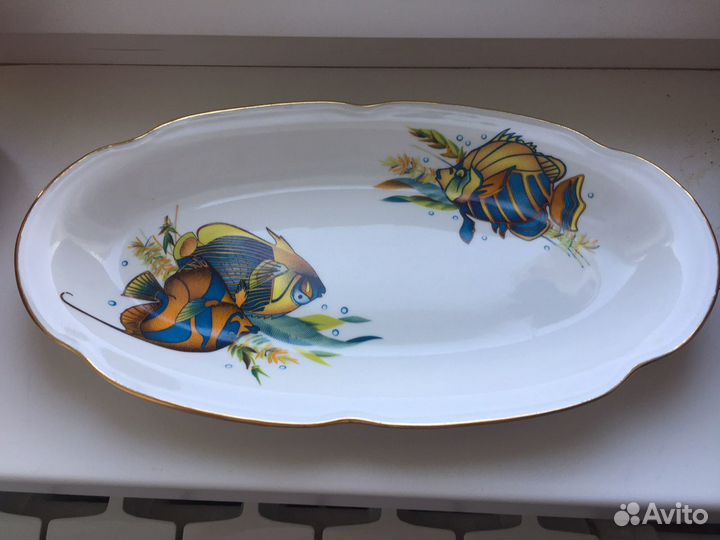 Стакан турецкий и блюдо для рыбы