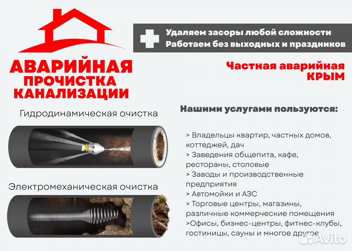 Прочистка канализации гаспра