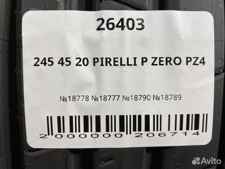 Pirelli P Zero PZ4 245/45 R20 110W