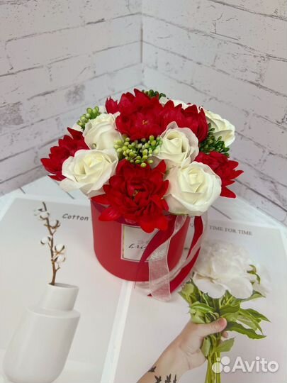 Букет из мыла на 8 марта хризантемы