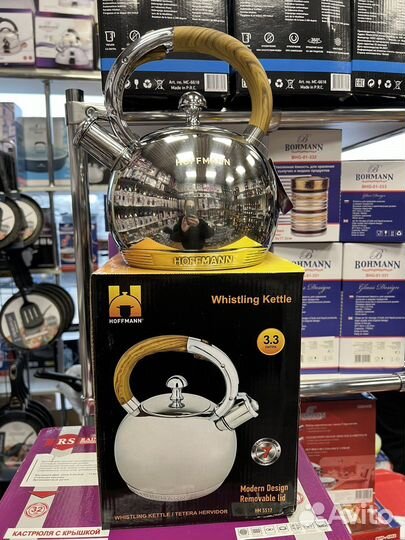 Чайник со свистком hoffmann HM 5517, 3,3 л