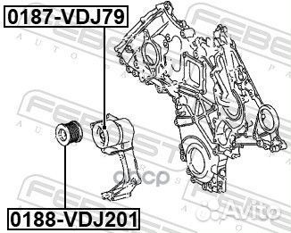 Ролик натяжной toyota land cruiser URJ202,UZJ20