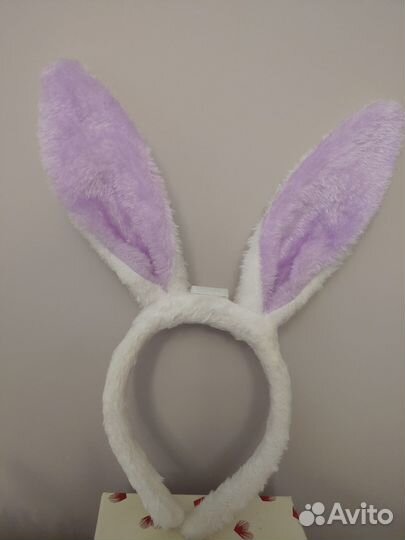 Ободок с ушками зайчика с 3 режимами подсветки