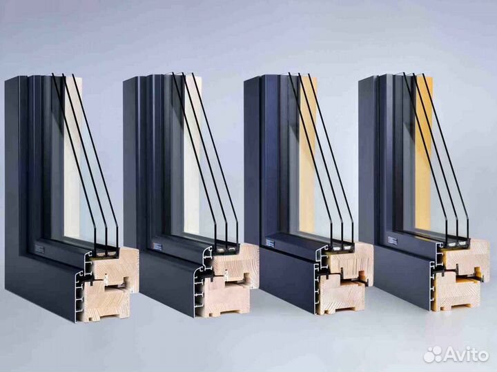 Ремонт окон, стеклопакет Эконом RAL5905