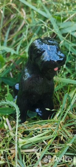 Чёрный терьер фарфоровая статуэтка афз