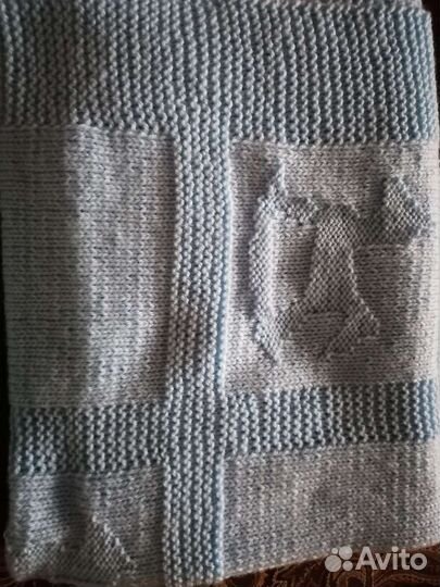 Плед детский вязаный ручная работа