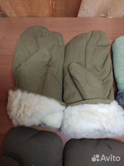 Варежки мужские из овчины