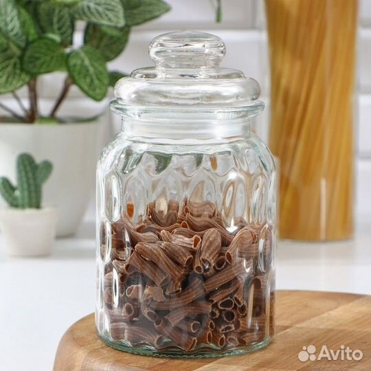 Банка стеклянная для сыпучих продуктов «Тундас», 8