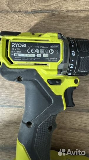 Шуруповерт ryobi