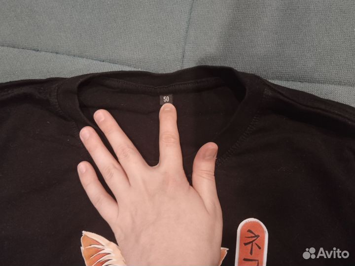 Футболка черная унисекс с принтом кот бу как новая