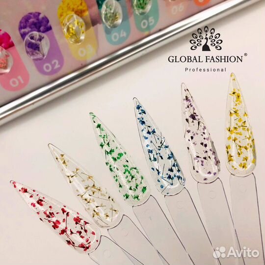 Гель с сухоцветами 5 гр, Flower Gel 09