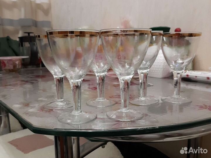 Фужеры перламутровое стекло СССР