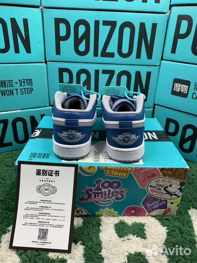 Nike Air Jordan 1 Low True Blue Оригинал (Poizon)