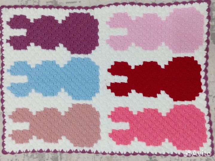 Плед детский вязаный