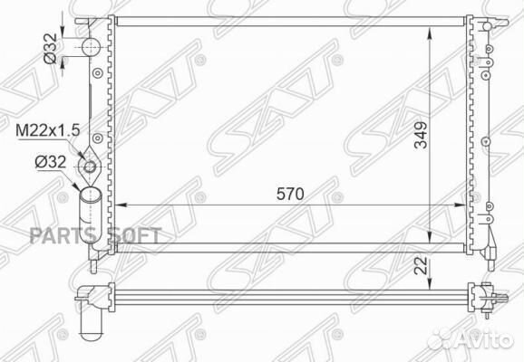 Радиатор охлаждения Рено Клио 92-99