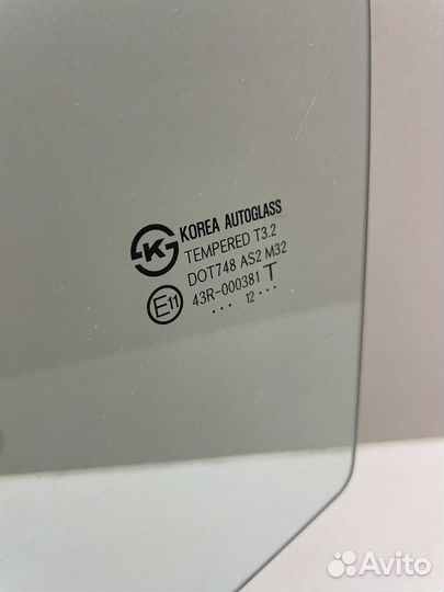 Стекло двери заднее Hyundai Solaris 1