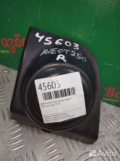 Дефлектор воздуховода правый Chevrolet Aveo T250