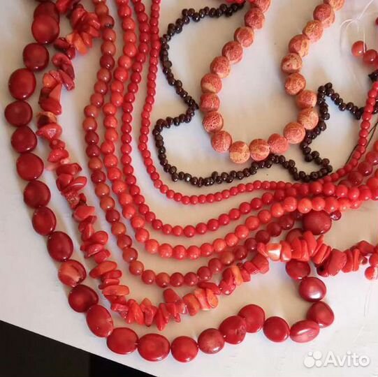 Натуральные камни бусины для рукоделия на нитях