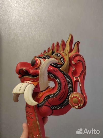 Балийски лев деревянная маска