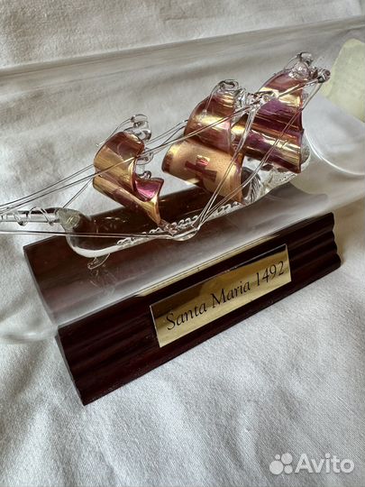 Корабль Santa Maria 1492 в бутылке, стекло