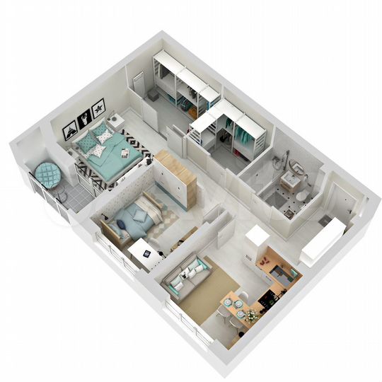 2-к. квартира, 58,1 м², 4/27 эт.