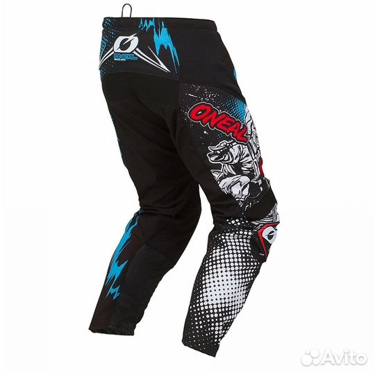 Мотоштаны Oneal Element-villain-pants black-blue
