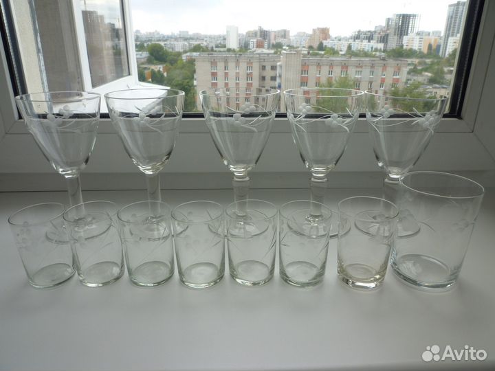 Бокалы, рюмки-стопки, стакан стекло СССР бесплатно
