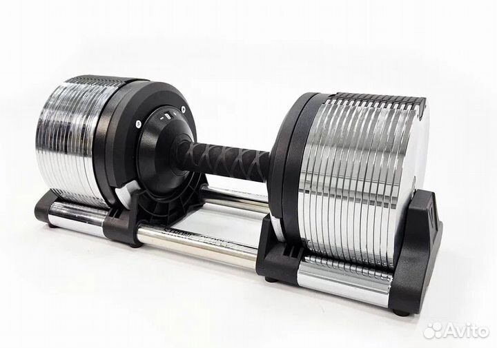 Регулируемая гантель StrongPeople 32 кг (хром, шаг