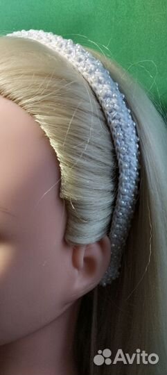 Ободок ручной работы (вязанный крючком). Зажимы