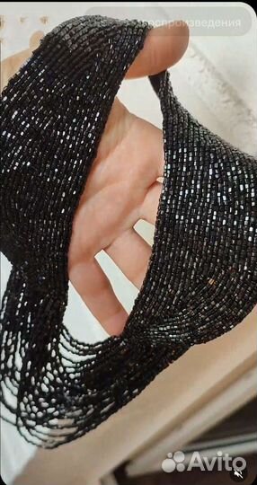 Чёрное Колье-воротник винтаж