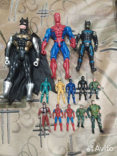 Игрушка Солдатики, человек Паук, Бетмен, набор