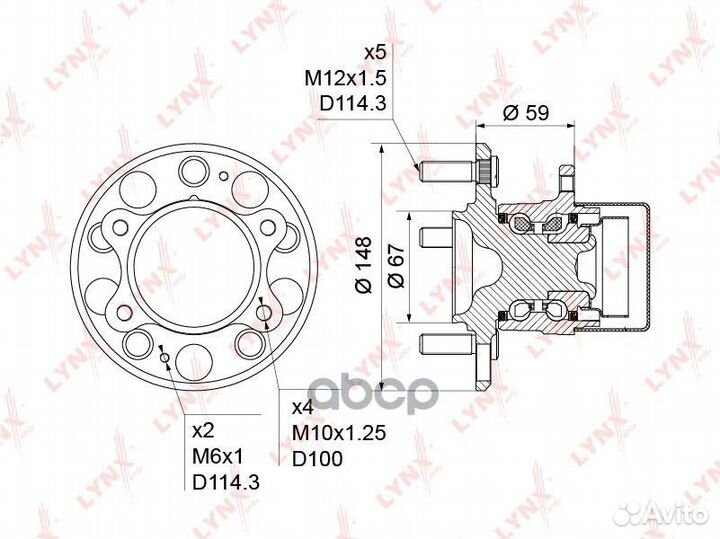 Ступица с подшипником hyundai elantra/I30/KIA C