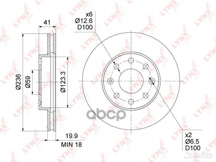 Диск тормозной chevrolet aveo/kalos 05- передн
